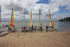 Le catamaran sur le lac d'Hourtin