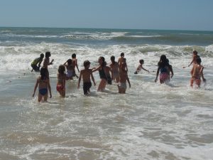 un temps de baignade en colo