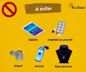 les objets a eviter en colo
