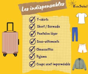 Checklist indispensable pour la valise de colonie de vacances l'été