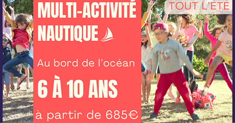 Séjour colonie activité nautique enfant été 2026 (6 à 10 ans) à partir de 685€ avec Eva Soleil