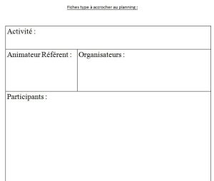 fiche activités