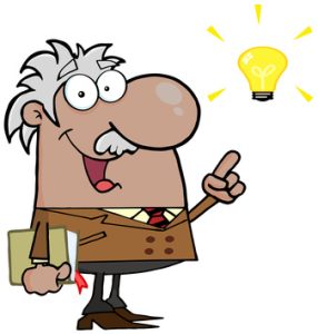 Happy Hispanic Or Black Professor With A Bright Idea